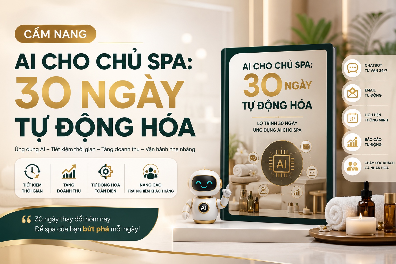 Cẩm nang AI Cho Chủ Spa: 30 Ngày Tự Động Hóa